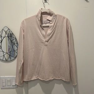 Frank & Eileen Long-sleeve collared shirt - Size Small - Light Pink Color